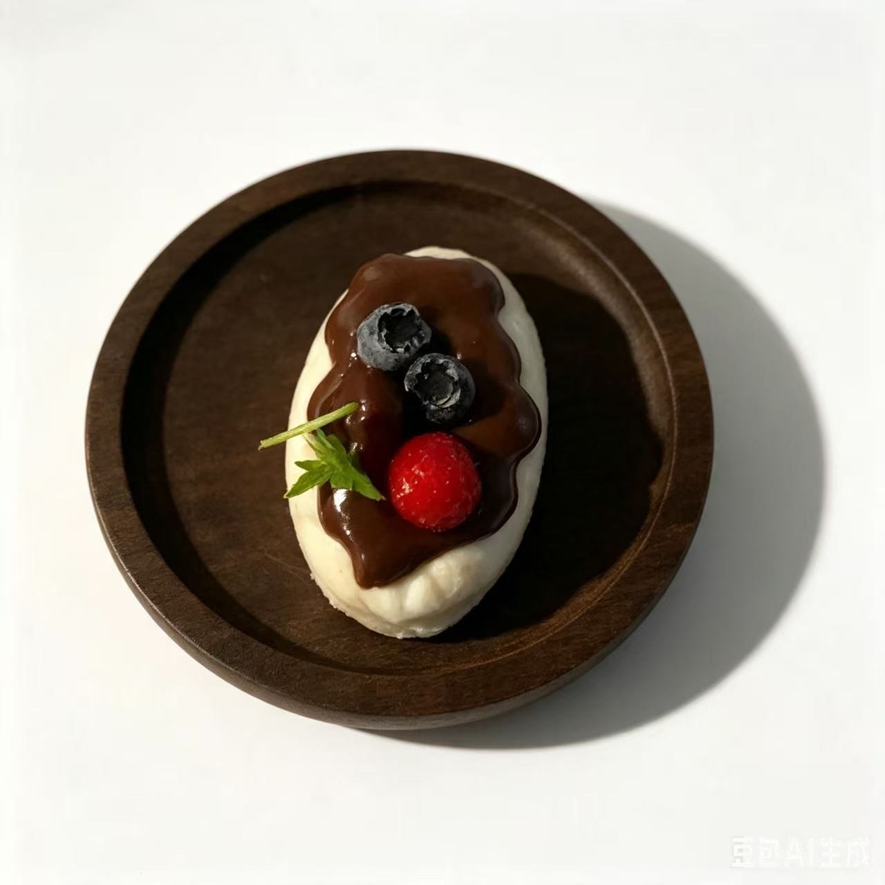 Berry Dipped Cream Egg Cake