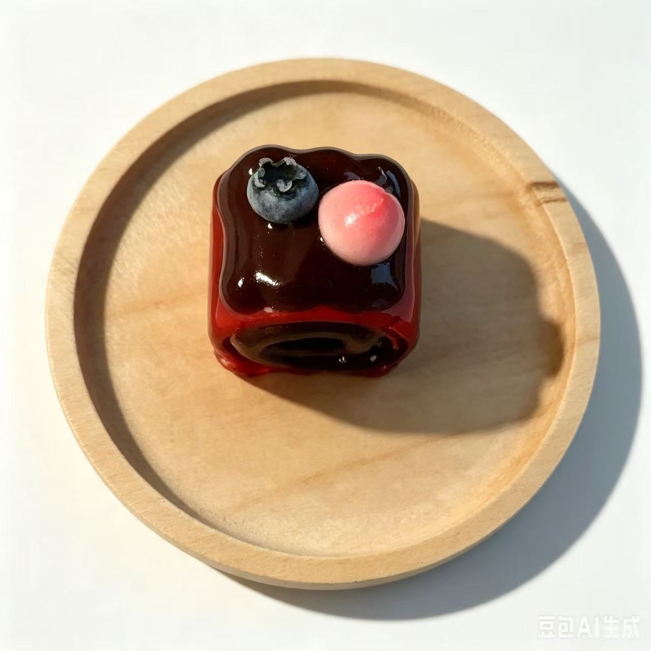 Glazed Berry Jelly Cube Cake