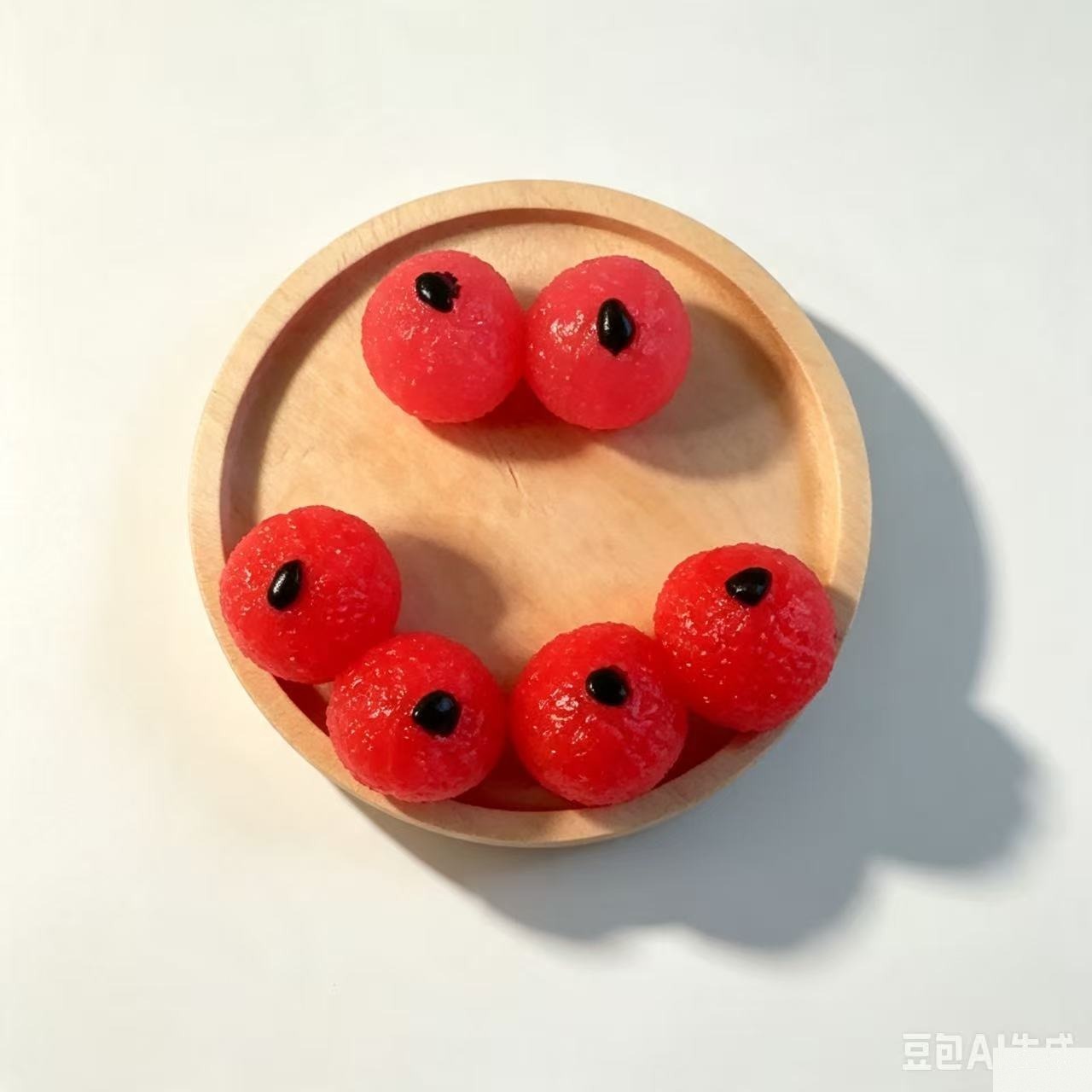 Smiley Watermelon Cake Ball Bites
