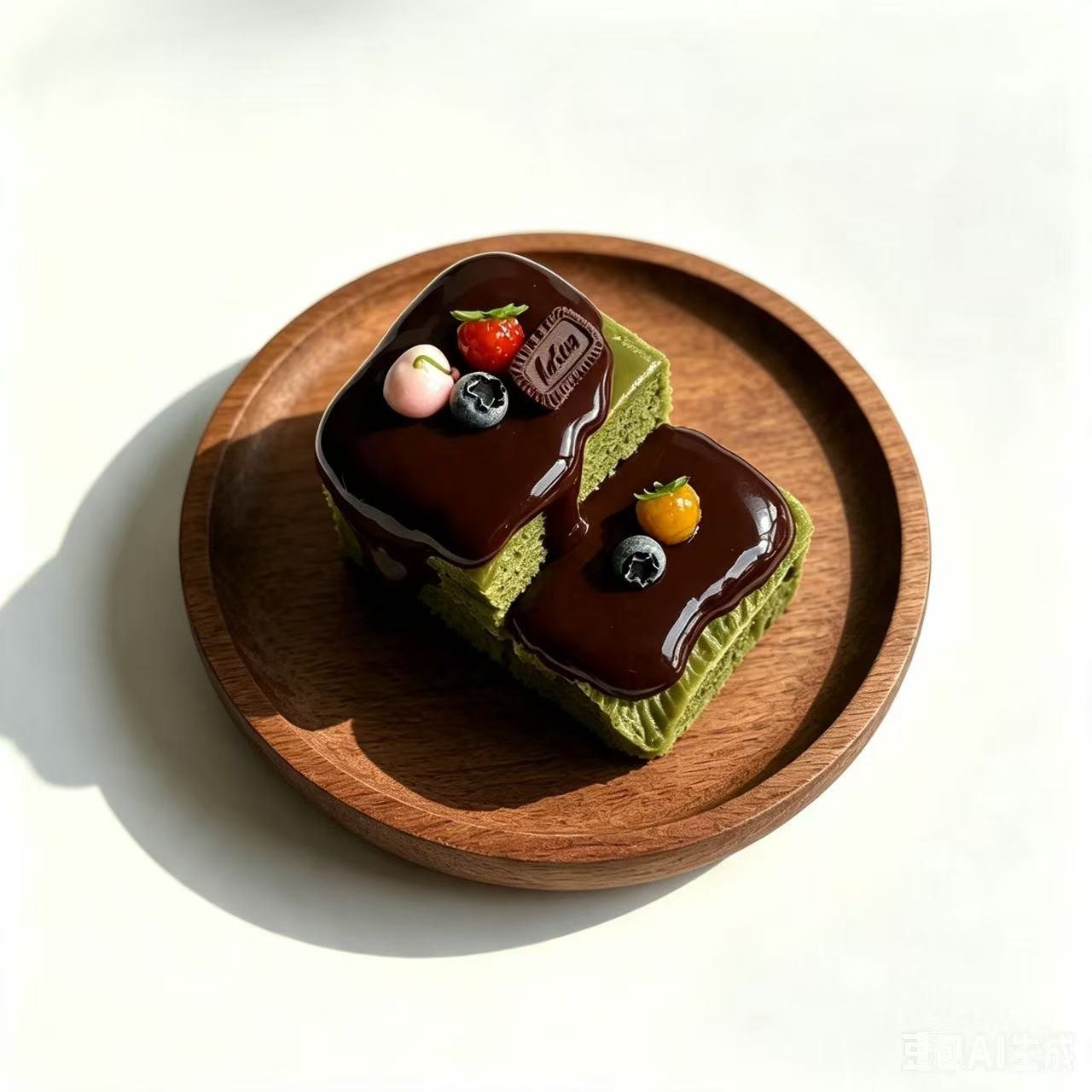 Matcha Chocolate Glaze Cake