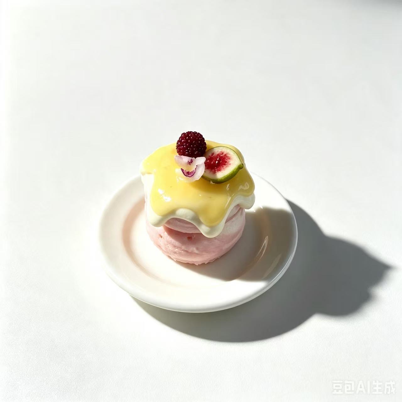 Strawberry Vanilla Drip Macaron