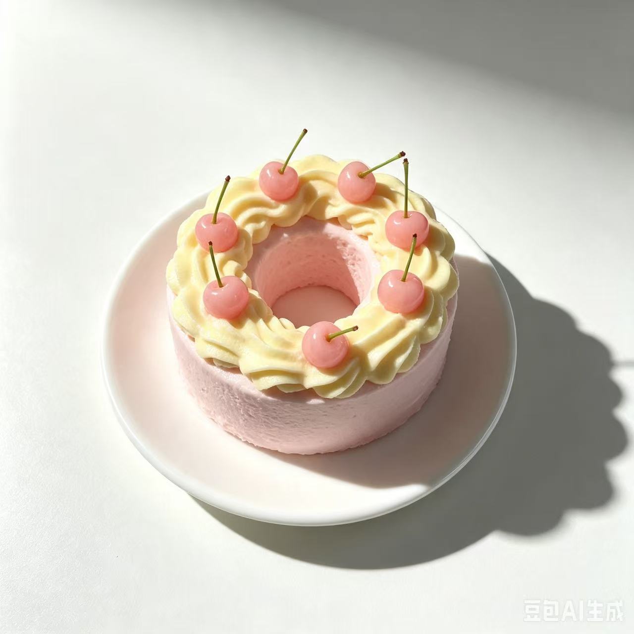 Cherry Blossom Chiffon Ring Cake